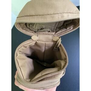 Insulated Tan Water Bottle Holder with MOLLE Attachment